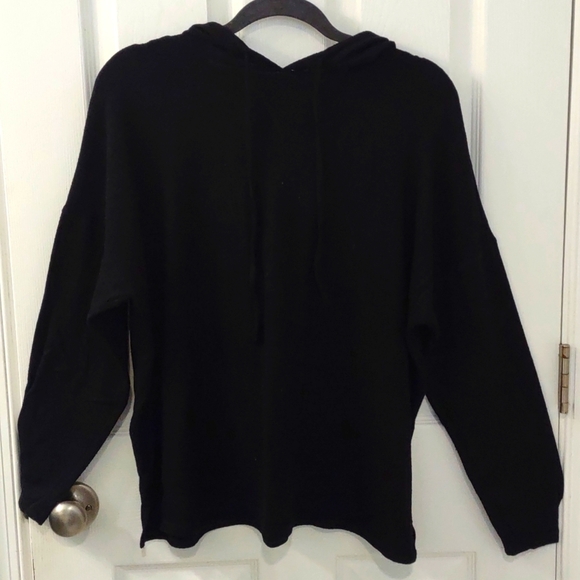 Style & Co Plush Cuddly Soft Light Athleisure Hoodie in Black Size L - Picture 6 of 6